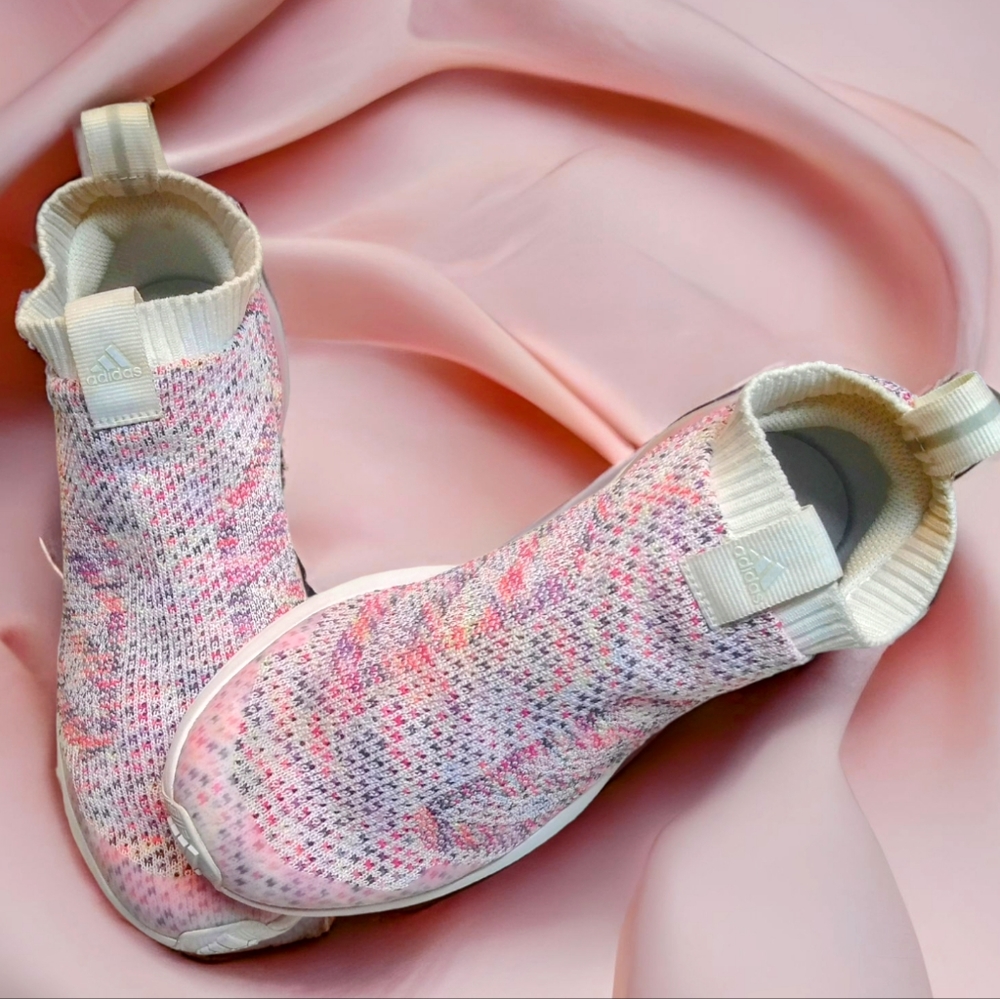 Adidas RapidaRun Laceless Knit Pink Athletic Sneaker Size 5